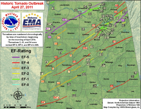 The largest tornado outbreak of our generation happened on April 27, 2011. I was here when it happened.