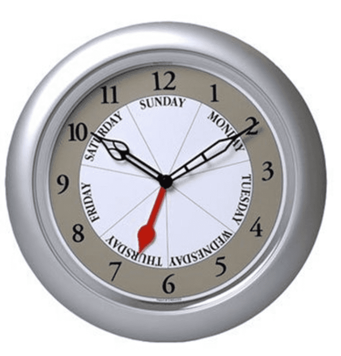 Click the link in the text to the left to see some incredible day clocks - including a few that are great for Alzheimer and dementia patients.