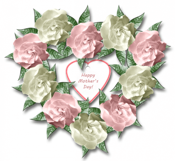 Save this Mother's Day wreath clipart for a Mother's Day greeting, or scroll down to create a large version for a fun Mother's Day craft idea.