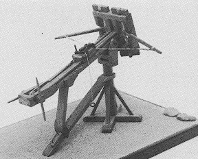 From the third century BC onwards, the Romans began adopting Greek siege warfare technology. The ballista was a new version of the stone throwing lithobolos.