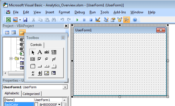 User Interface design using a UserForm in Excel 2007 and Excel 2010 ...