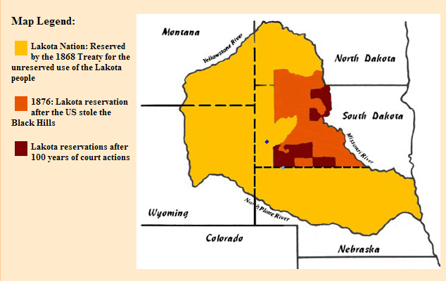 Lakota Nation left the United States and declared independence.
