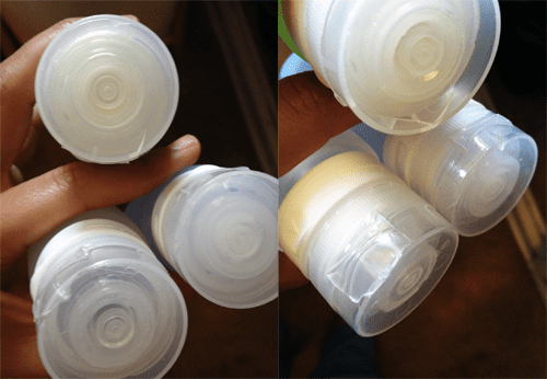 These are the phontos of my 3 cracked GoToob caps that I emailed to Humangear with my request. (It took me a few drops to learn my lesson, apparently!).