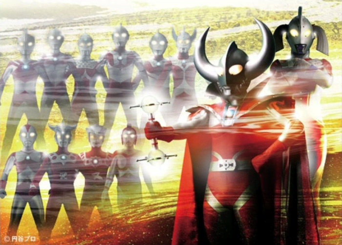 The Space Garrison, with the Father of Ultra in the forefront (and the Mother of Ultra right behind him). Ultraman himself is in the top row, third from the right.