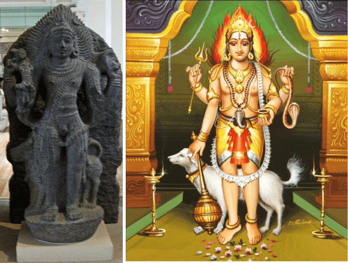 Hindu Destruction (guard) God Kalbhairav and his pet dog has presence in history since before BC Samwat