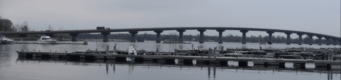 Rouses Point Bridge and Barcomb’s Marina