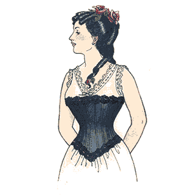 Victorian hour glass figure corset so tight that it would crush the ladies internal organs and make them smaller! amazondrygoods.com
