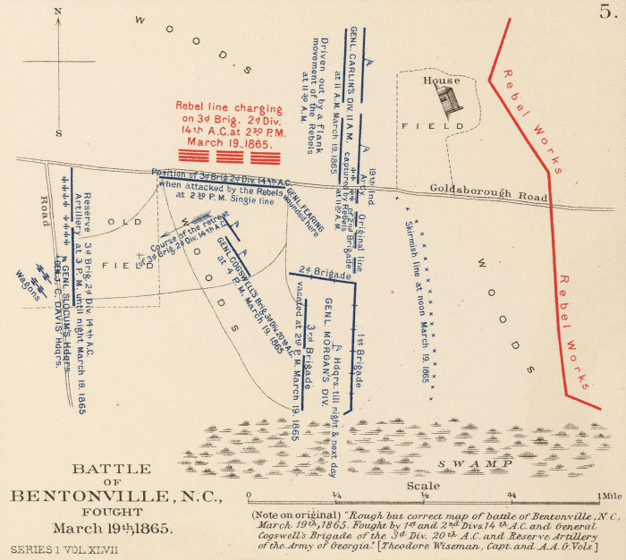 Battle of Bentonville, N.C., fought March 19th, 1865. ~ Author: United States. War Department ~ Date: 1895