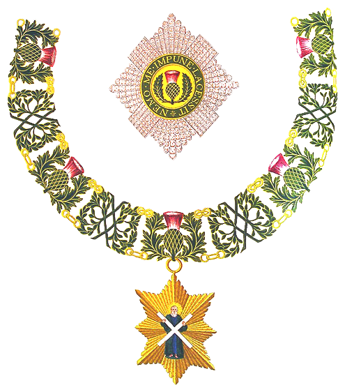 Most Ancient and Most Noble Order of the Thistle, second only to England's Most Noble Order of the Garter.