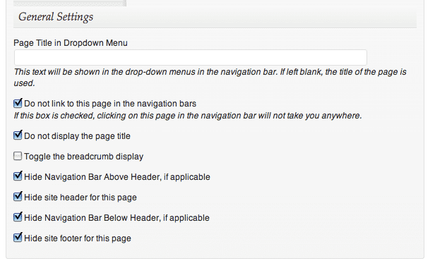 If your page is still visible on your website, go to the bottom of your page and make sure these boxes are checked so that this page doesn't show up in any navigation bars.