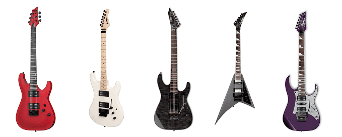 Top 5 best guitars for metal under 500$ - Schecter Stealth C - 1. Kramer Pacer Classic, LTD M-100FM, Jackson JS32 Randy Rhoads and Ibanez RG450DX