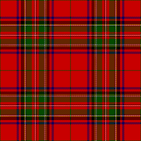 An example of a Scottish tartan, originally woven from wool. Tartans were worn either as kilts or as a shawl slung over the shoulder.