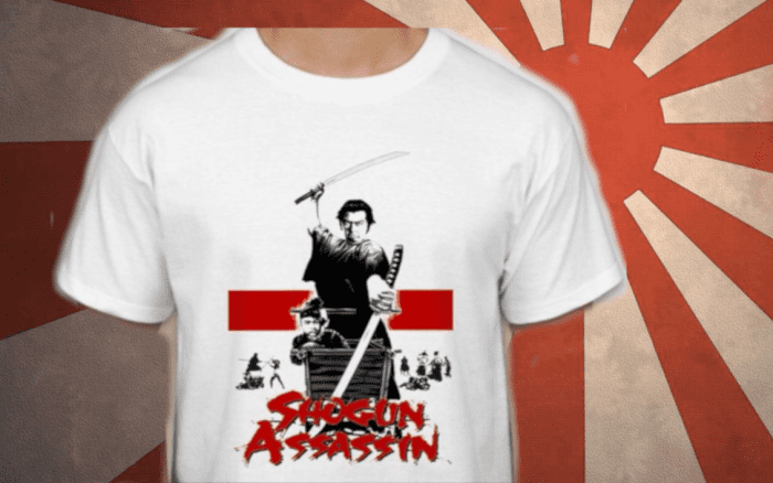 Baby Cart T-shirt shows the unyielding bond between a dedicated father and his loyal son as they fight the good fight side by side.