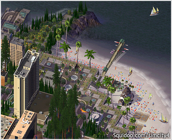 best simcity buildit layout with beach
