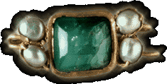 Segment of a necklace Natural pearls, emerald, gold Roman Empire, A.D. 100-200 The British Museum, London GR