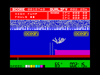 Daley Thompson's Decathlon on the Spectrum - high jump