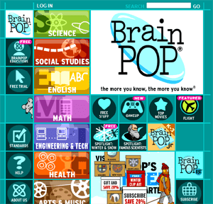 BrainPop and BrainPopJr are general knowledge websites for kids that cover science, math, social studies and more.