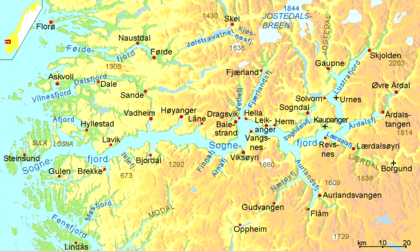 The Sognefjord area and the coast to the north is riven with inlets large and wide, long and narrow