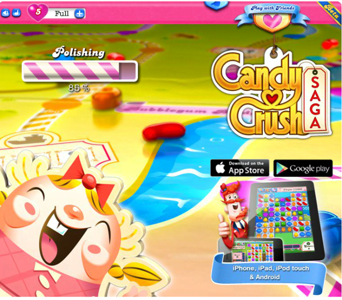 As you can see from my loading screen of Candy Crush Saga, I already have a full quota of lives, the next scrren after loading will offer me more lives from my friends which I would normally lose.