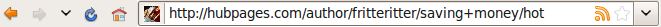 Your browser may help you find the RSS link for a web site. Just look for the orange RSS icon and click for the link.