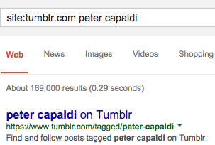 Tumblr creates special pages on its site indexing popular tags, and the most popular pages for those tags. Google has learned that #tags are the only way to make head or tail of the mess that is Tumblr, so Tumblr tag pages show in Google results.