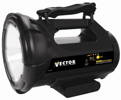 Spotlights like this one are great for night games because they allow you to penetrate the darkness up to 600 feet away. Charge lasts for about an hour.
