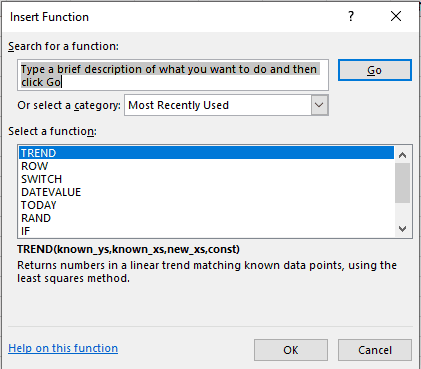 custom equation trendline excel