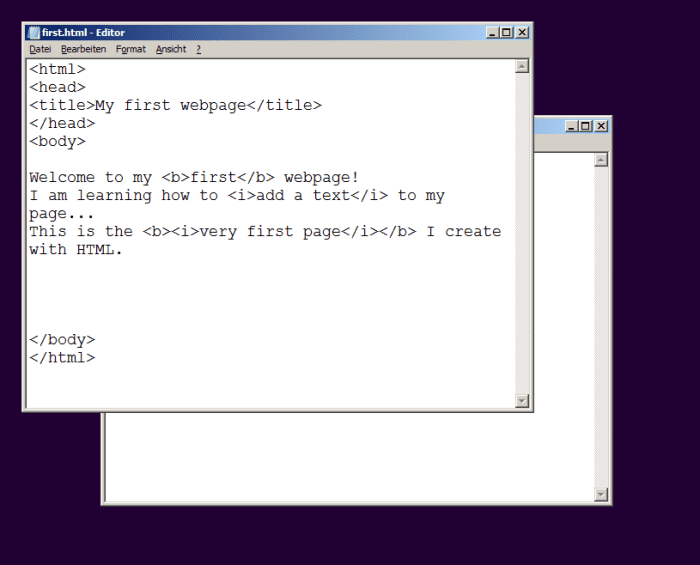 My First Webpage How To Make A Link To Another Page HubPages