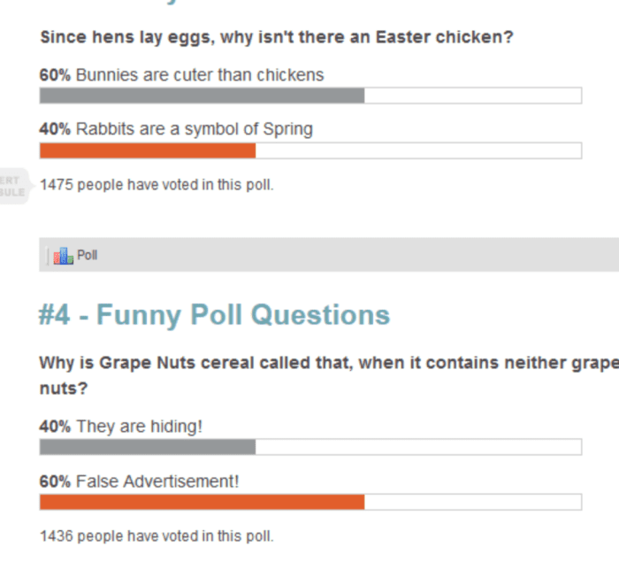 Quiz Funny Poll Questions HubPages