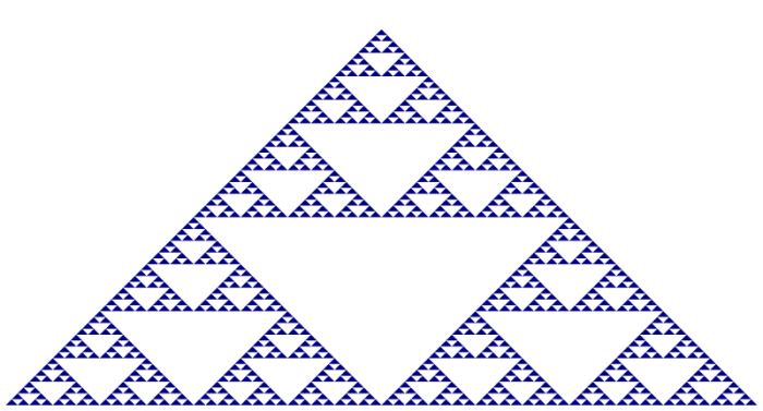 A Fractal Pattern within Pascal's Triangle. This pattern is often used in making quilt patterns.