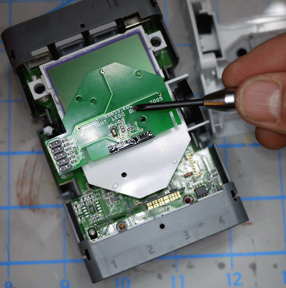 Flip up the daughter board to see the surface mounted capacitors. The solder joints are weak. Touching a soldering iron to them fixes them in most cases. It might take a few tries.