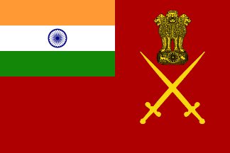 This is the flag of the Indian army. In the top right hand corner, you'll notice the three lions. Imagine if such a symbolic animal were ever to disappear.