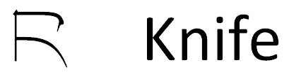 The Chinese character for knife rotated to make it easier to remember.