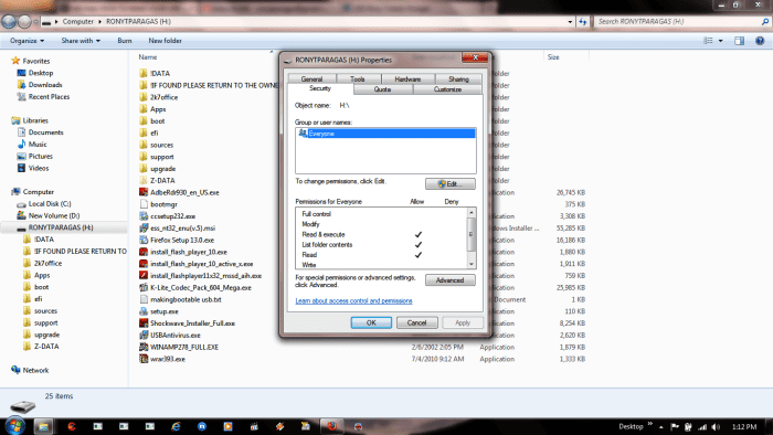 The root directory of this USB drive is readonly for "Everyone" access right. In this case, you cannot erase and even write in the root folder. It is already locked.