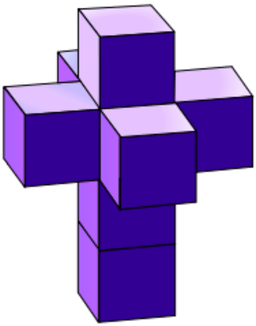 A Three-Dimensional Tesseract as a four-dimensional analog of a cube; also called a four-dimensional hypercube.