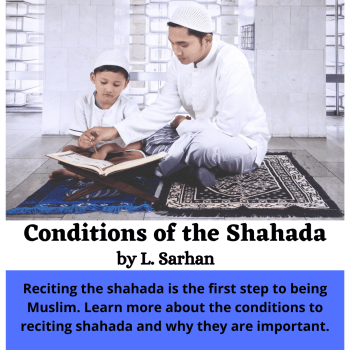 This article explains the conditions of the shahada. Because the Qu'ran states that there is no compulsory in religion, it is important to understand fully what the shahada really implies.