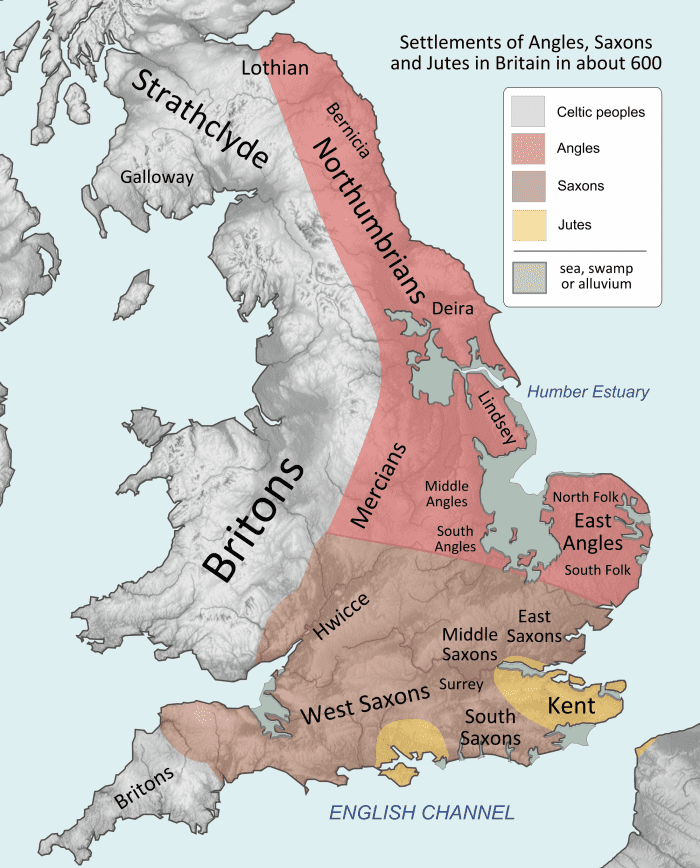 As you see, the sea and marsh encroached on much of the east coast region where the Aengle came in. It may have reminded some of them of the lands they had left behind...