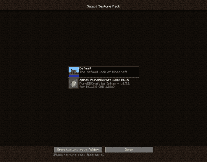 In the options, you can switch between the default and downloaded texture packs..