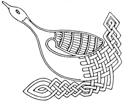 Celtic wild goose image. They used elaborate imagery in their artwork and jewellery, animals a favoured subject
