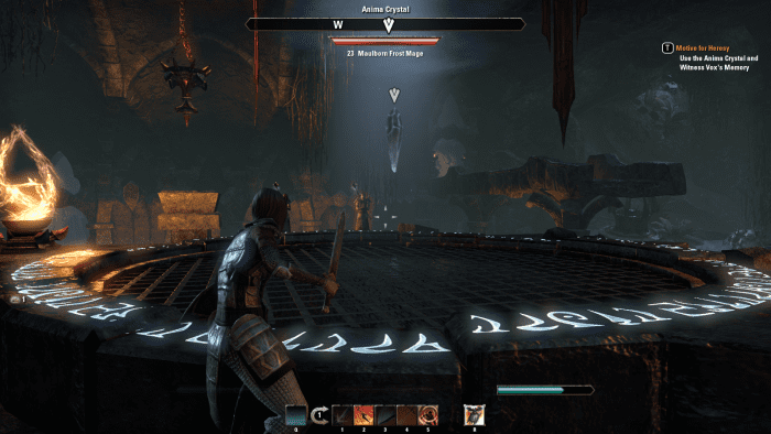 Infiltrating Vox's Cave, a twisted science lab in the Motive for Heresy quest of The Elder Scrolls Online.
