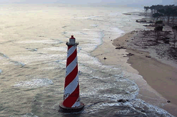 The lighthouse at Indira Point in the Andaman and Nicobar Islands - This is the southernmost point among all of Republic of India's land and marine territories (situated at 6'45" N and roughly 93 Degrees East).
