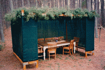 Sukkot is the Jewish celebration of nature. Jewish people build a small house called a sukkah, which they eat, pray, and sleep in for the duration of Sukkot. It is a happy holiday.