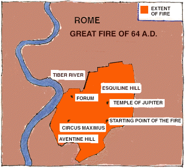 The extent of the Great Fire left much of urban Rome devastated, which called for Nero to rebuild Rome from a "city held together by matches" to a more sustainable city.