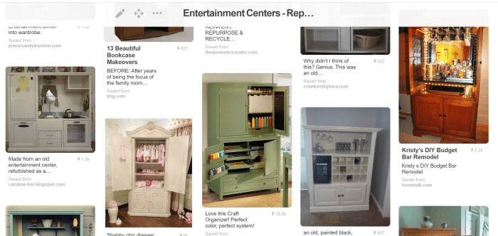 As you can see above, people are very creative in converting these to craft centers, a bar, and an armoire for baby clothes. The next time you see one of these for sale cheap or being given away, think about all the ways you can put it to use.