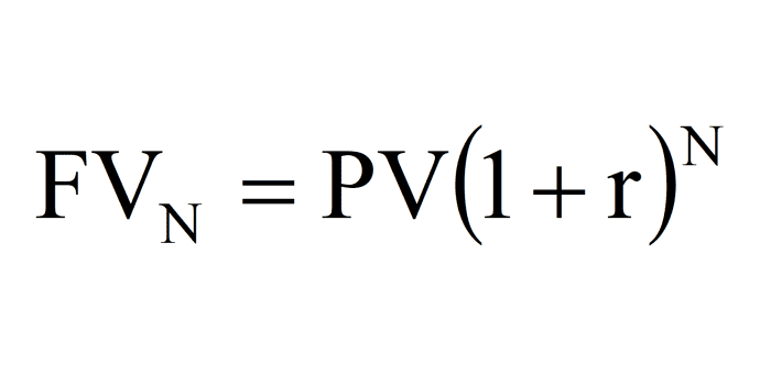 Future value time value of money formula. The future value formula is the present value times the accumulation function.