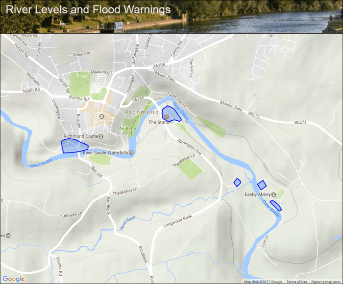 Flood warnings in place during the wet summer of 2019. Brief yourself on the weather prospects before launching yourself on this walk