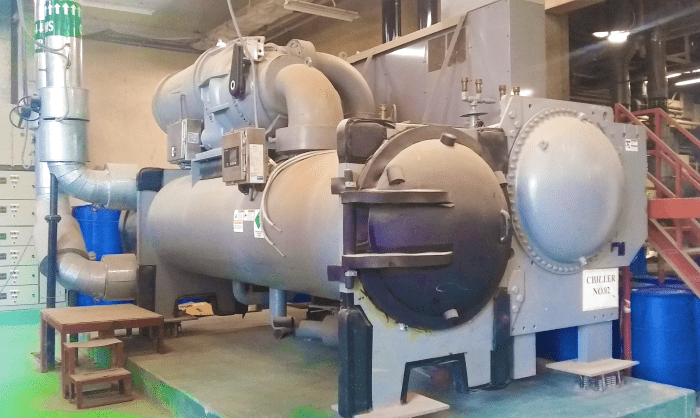 Large loads such as this 1000 tons electric chiller must be carefully scheduled and committed.