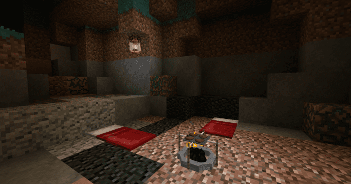 Whether above-ground or under, in forest or desert, The Camping Mod gives players the tools they need to survive.