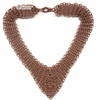 A statement necklace out of copper rings in European 4-in-1. This necklace, sadly, went missing from its display case advertising my class.