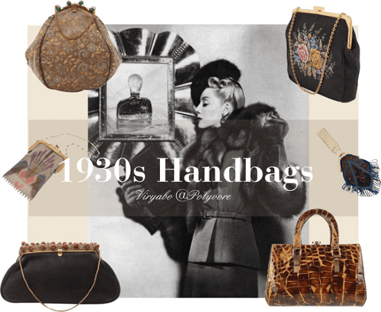 Women's handbags of the 1930s. The vintage-inspired handbags of today have a great feel of the designs and motifs of this era.